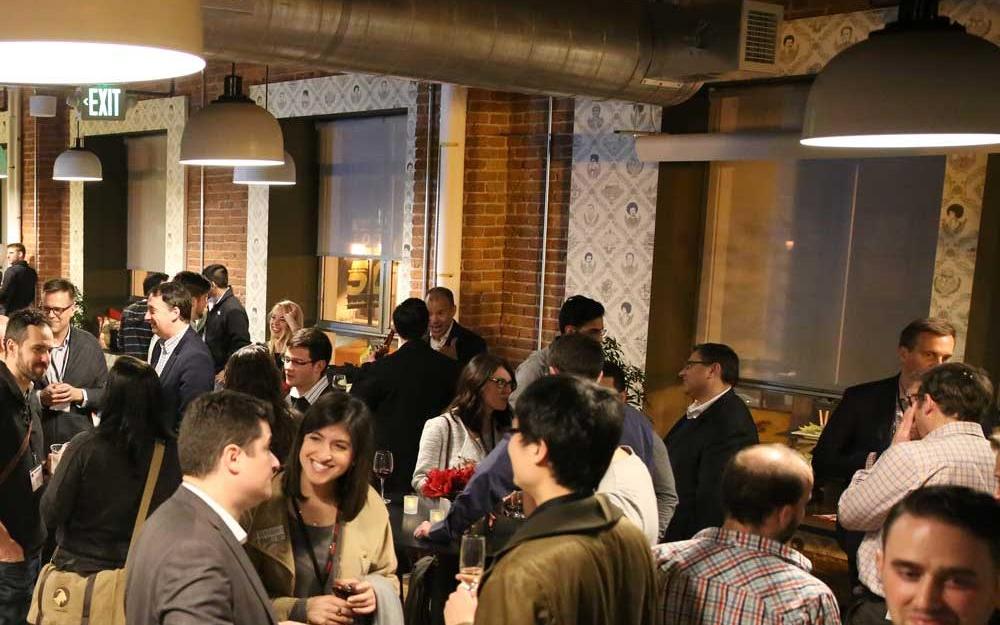 people networking at a San Francisco event 