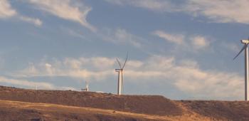 Windmills on a desert
