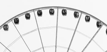 black and white photo of a Ferris Wheel