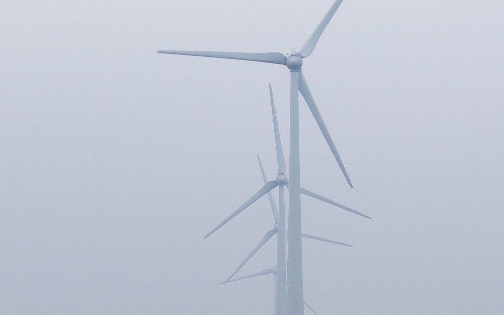 Windmills on a cloudy day